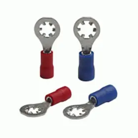 Bvsrt10 Install Bay Blue #10 Star Ring Terminal 16-14 Gauge Pack Of 100