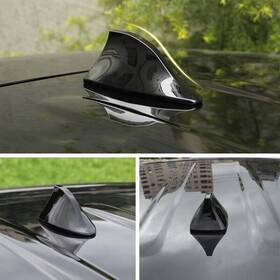 Meeting-shop Th16bk Glossy Black Car Shark Fin Roof Antenna Radio Aerial For Nissan Rogue 2008-2021
