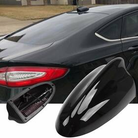 Meeting-shop Th16x Glossy Black Car Shark Fin Roof Antenna Radio Aerial For Ford Fusion Focus
