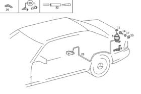 Mercedes-benz 140-820-00-91-64 Genuine Mercedes-benz Seal