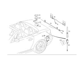 Mercedes-benz 170-820-06-75-64 Genuine Mercedes-benz Antenna