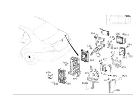 213-545-63-00 Mercedes-benz Genuine Holder