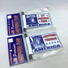 Molor Products 072508005108 Patriotic Antenna Flag Automotive Vehicle Let Freedom Ring Liberty Bell 3 By 5 Inch