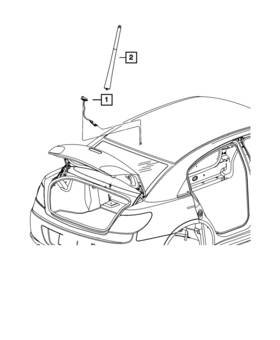 Mopar 05064771ac Genuine Base Cable And Bracket - Antenna