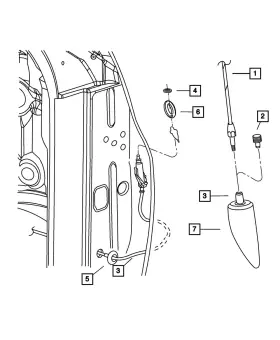 05080594aa Mopar Genuine Antenna Cable 5080594aa