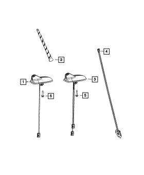 05091972ac Mopar Genuine Base Cable And Bracket Antenna 5091972ac
