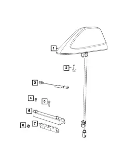 1yg05kbxab Mopar Genuine Base Cable And Bracket Antenna