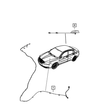 5091987aa Mopar Genuine Base Cable And Bracket Antenna
