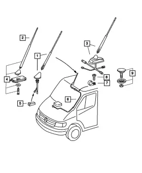 5134923ab Mopar Genuine Antenna Cable