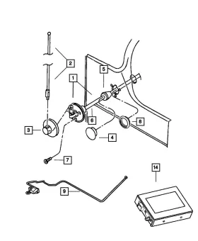 56038661ab Mopar Genuine Antenna Cable