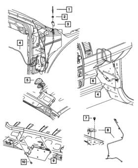 Mopar 56043184ah Genuine Base Cable And Bracket Antenna