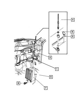 Mopar 56043270ag Genuine Base Cable And Bracket Antenna