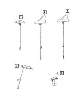 Mopar 5nu67kbxac Genuine Antenna Body And Cable
