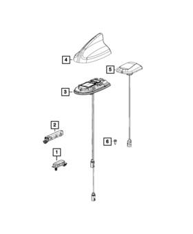 Mopar 5sp33jryaa Genuine Cable And Base Assembly Antenna