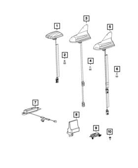 Mopar 5ys48ffbaa Genuine Cable And Base Assembly Antenna