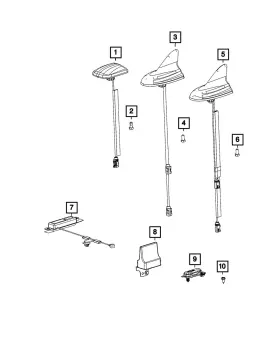 5ys48ffbaa Mopar Genuine Cable And Base Assembly Antenna