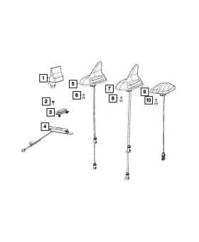 5ys48fqdaa Mopar Genuine Cable And Base Assembly Antenna