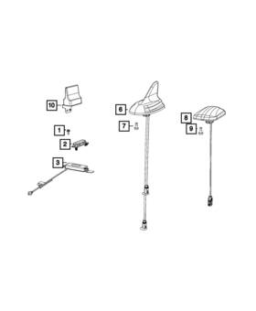 Mopar 5ys48rfqaa Genuine Cable And Base Assembly Antenna