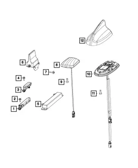 5zw42karaa Mopar Genuine Antenna Base Cover