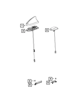 5zw43dx8aa Mopar Genuine Cable And Base Assembly Antenna