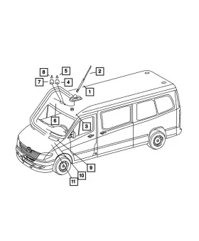 68013421aa Mopar Genuine Antenna Mast