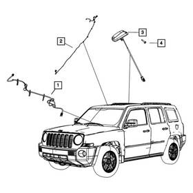 Mopar 68066436aa For Jeep Patriot 2009-2017 Satellite Digital Audio Wiring