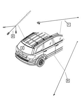 Mopar 68086722aa Genuine Satellite Antenna