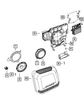 Mopar 68184470aa Genuine Amplifier Bracket