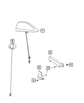 68366536aa Mopar Genuine Cable And Base Assembly Antenna