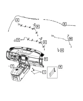 68405263ab Mopar Genuine Antenna Cable