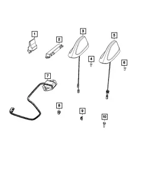 68487209aa Mopar Genuine Cable And Base Assembly Antenna