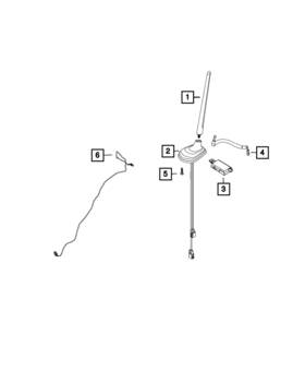 Mopar 68552121aa Genuine Cable And Base Assembly Antenna