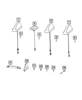 Mopar 68615196aa Genuine Cable And Base Assembly Antenna