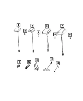 68627929aa Mopar Genuine Cable And Base Assembly Antenna