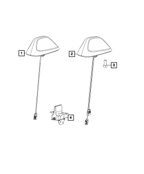 6de46kbuaa Mopar Genuine Base Cable And Bracket Antenna
