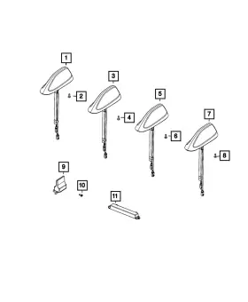 6zp28sseaa Mopar Genuine Base Cable And Bracket Antenna