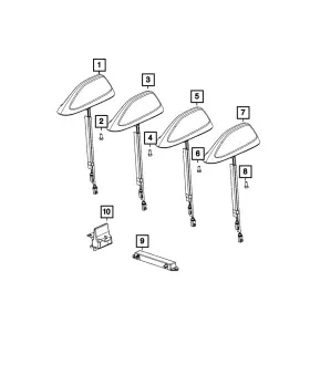 6zz66tbfaa Mopar Genuine Base Cable And Bracket Antenna