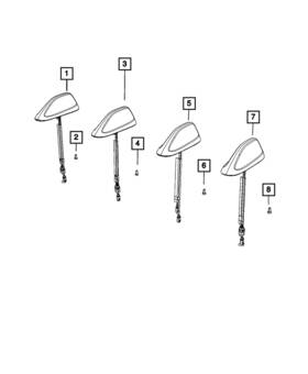 Mopar 7ec80wfjaa Genuine Cable And Base Assembly Antenna Monotone