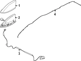 28241-7lg0b Nissan Genuine Antenna Cable