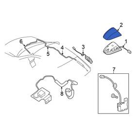 Nissan Oe 282289bk0a For Frontier 2016 Radio Antenna Cover