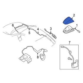 282289bk0a Nissan Oe For Frontier 2016 Radio Antenna Cover