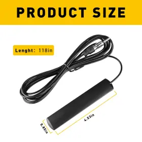 3m-qctx Oxilam Black Hidden Antenna Stereo Fm Am Aerial Radio Signal Booster Universal