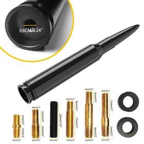 Oxilam Eak-tx-zdt-14cm-jp2022 For Jeep Wrangler Jk Jl Gladiator 2007-21 14cm Bullet Style Cal Antenna Mast Eor