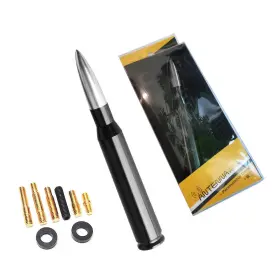 Tx14-hhe-54864 Oxilam Car Radio Stereo Antenna Fm 14cm 5.5in Plug Play Replace Kit Black Silver