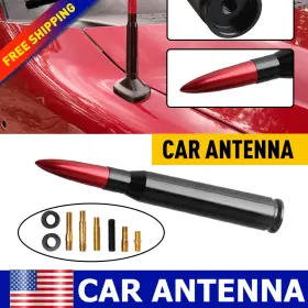 Tx14-hhe-54865 Oxilam For Car Dodge Ram 1500 2500 3500 5.5 Inch In Bullet Antenna Black Red