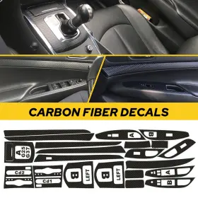 Wwd-txw-85571 Oxilam 3d Carbon Fiber Pattern Interior Diy Trim Decals For Infiniti G25 G37 4 Doors