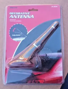 Ip-2024 Pilot Automotive Decorative Vehicle Antenna - Black/chrome Uni-fit Fc-42