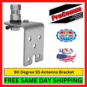 Pc02-2301 Procomm Universal Antenna Mount Bracket Stainless Steel 90 With Stud