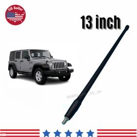 Qualityparts By Oh 427083486768 13 Inch Short Black Replacement Radio Antenna Mast Am/fm For Jeep Wrangler 2007-2021
