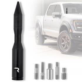 Recon 264antrtbk 5 Inch Aluminum Rocket Universal Stubby Antenna-black